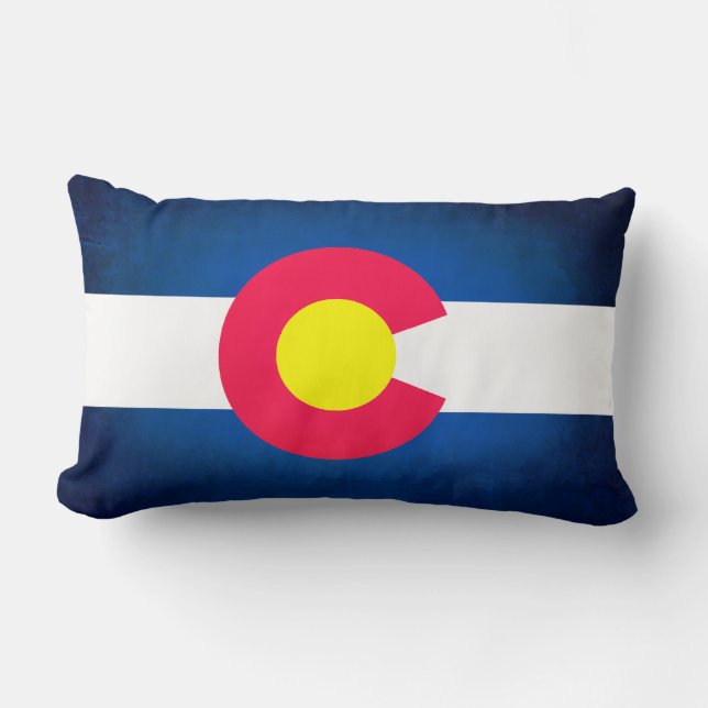Almofada Lombar Grunge Colorado flag travesseiro lombar (Frente)