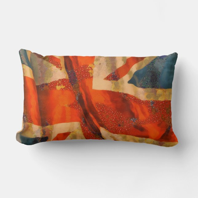 Almofada Lombar Grunge Style Union Jack British Flag (Frente)