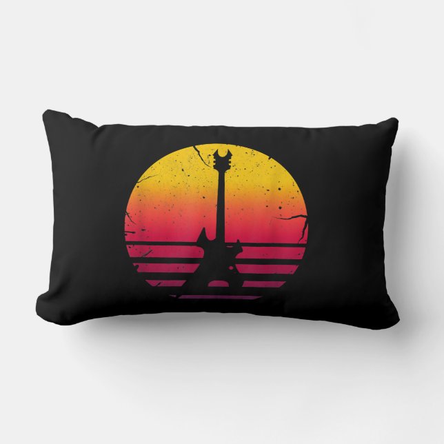 Almofada Lombar Guitar Sunset Electric Rock Lover (Frente)