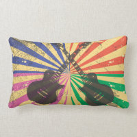 Guitarra retros do Grunge no fundo do starburst
