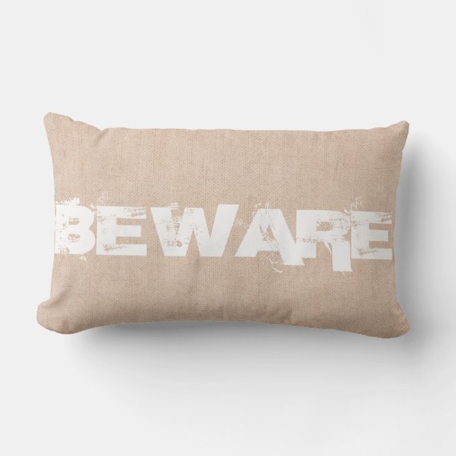 Almofada Lombar Halloween Beware Burlap (Frente)