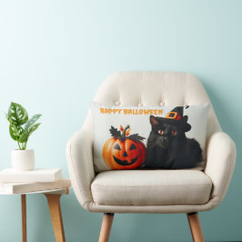 Almofada Lombar Halloween Cat White