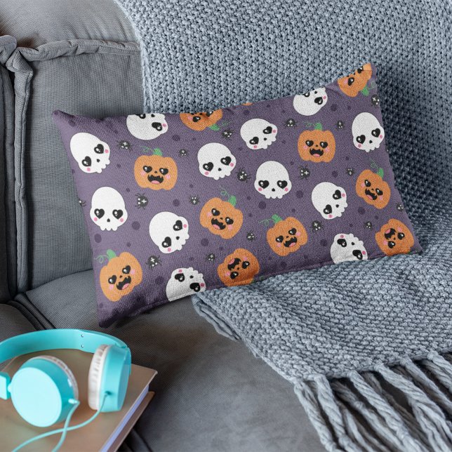 Almofada Lombar Halloween Kawaii Pattern (Criador carregado)