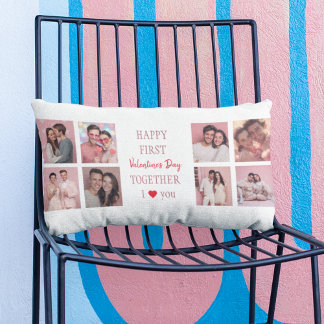 Almofada Lombar Happy First Valentine's Day Together Custom Pillow