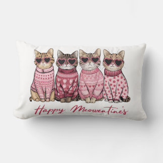 Almofada Lombar Happy Meowentines Toss Lumbar Pillow