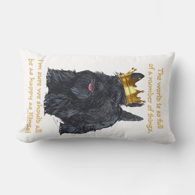 Almofada Lombar Happy Scottish Terrier King (Frente)