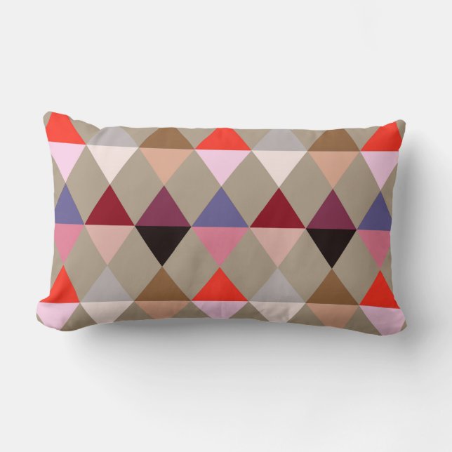 Almofada Lombar Harlequin / diamante - Taupe multi (Frente)