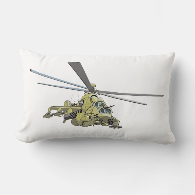 Almofada Lombar Helicóptero de desenho "Hind" (Frente)