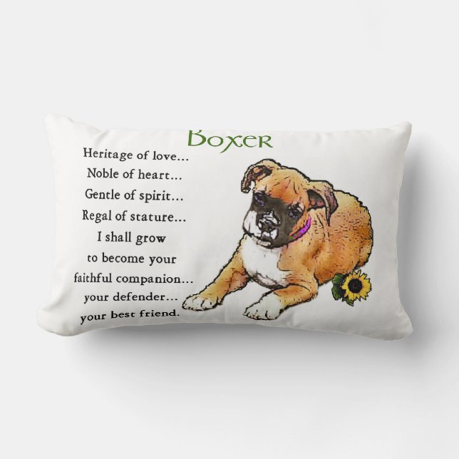 Almofada Lombar Herança do Amor Boxer (Frente)