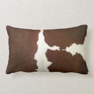 Almofada Lombar Hereford Brown e Lumbar branco do couro do falso