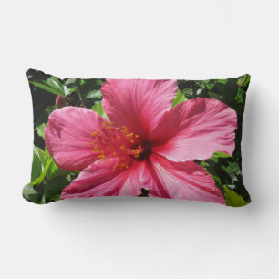 Almofada Lombar Hibiscus cor-de-rosa escuro
