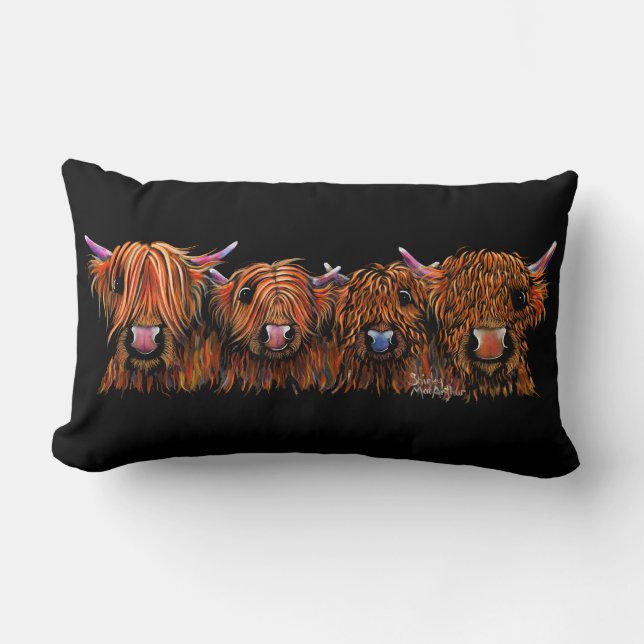 Almofada Lombar HiGHLaND CoW Impressão SCoTTiSH ' Loucos THe GiNGe (Frente)