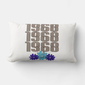 Almofada Lombar Hippie Flower Power Sign Aqua Purple, 1968