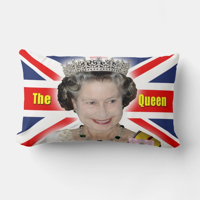 Almofada Lombar HM Queen Elizabeth II - A Rainha (Frente)