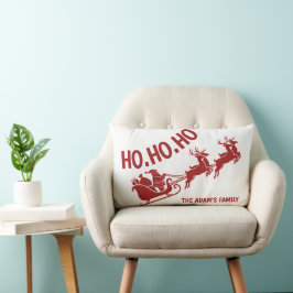 Almofada Lombar Ho Ho Ho Santa Sleigh Ride Christmas