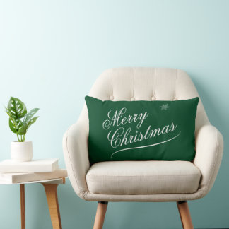 Almofada Lombar Holiday Forest Green Christmas  Lumbar Cushion