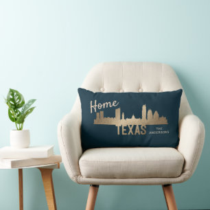 Almofada Lombar Home Page da Família Dourada do Texas Skyline