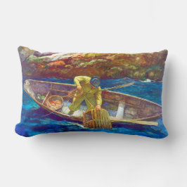 Almofada Lombar Homem Lagosta Deep Cove Pescador Costeiro 