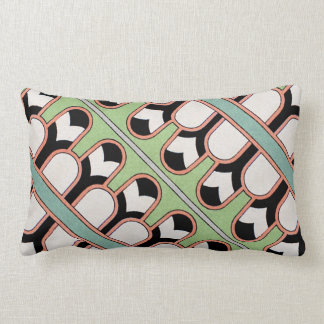 Almofada Lombar Hortelã geométrica do teste padrão do art deco
