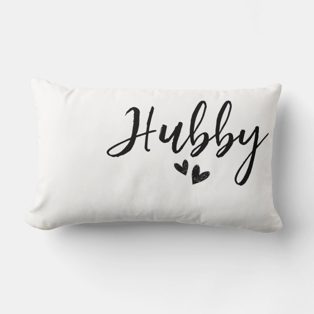 Almofada Lombar Hubby, minimalist wedding pillow  (Frente)