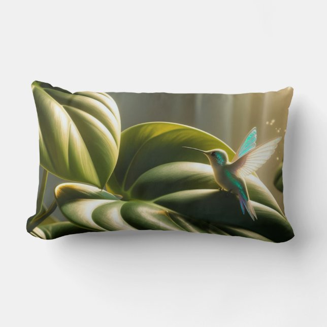 Almofada Lombar Hummingbird e Travesseiro decorativo familiar (Frente)