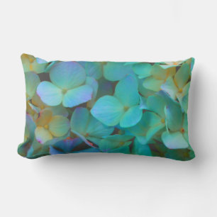 Almofada Lombar Hydrangeas Azul Teal