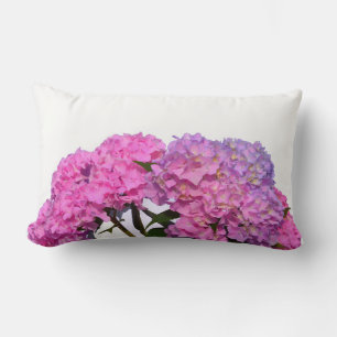 Almofada Lombar Hydrangeas cor-de-rosa e azuis