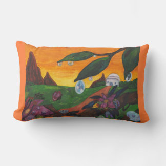 Almofada Lombar Ilustração de Aquarelas da Borboleta Fantasia Mund