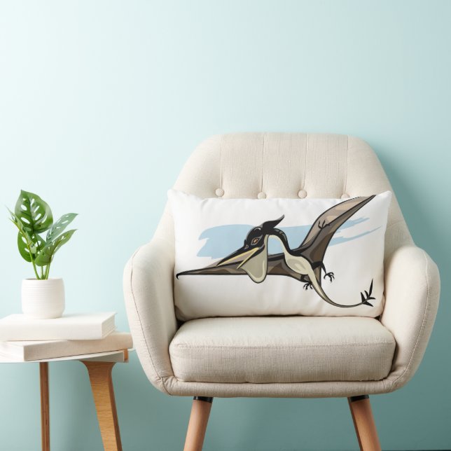 Almofada Lombar Ilustração De Um Dinossauro Pteranodon. (Cadeira)