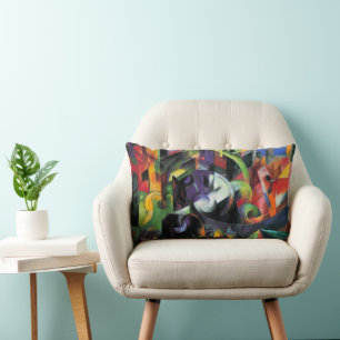 Almofada Lombar Imagem com Gado por Franz Marc, Arte Antiga