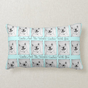 Almofada Lombar imagem engraçada de cachorro de akita sorrindo co