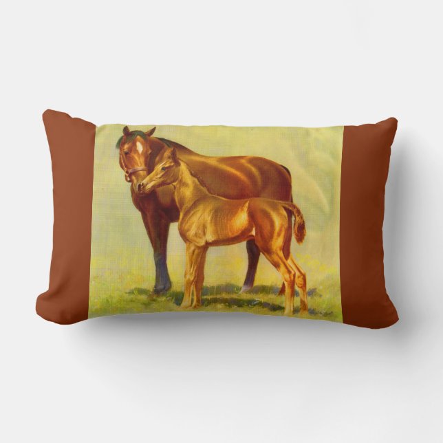 Almofada Lombar impressão de cavalo grande (Frente)