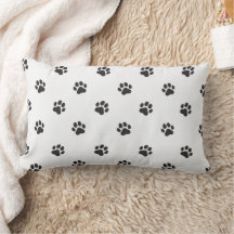 Impressão de Pata de Animal Preto e Branco