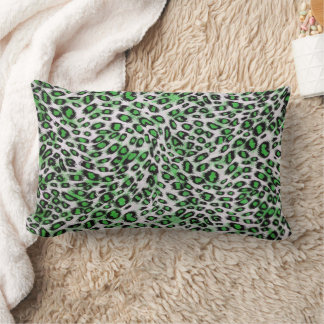 Almofada Lombar Impressão em Na moda verde-leopardo elegante e ele