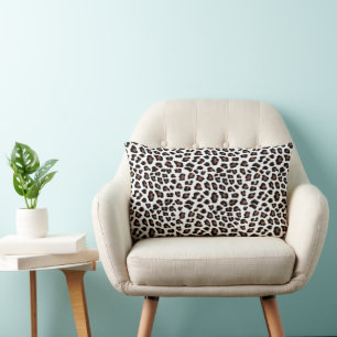 Almofada Lombar Impressão Leopardo Branco