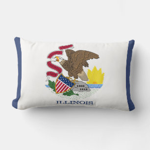 Almofada Lombar Impressão Patriótico do Estado de Illinois
