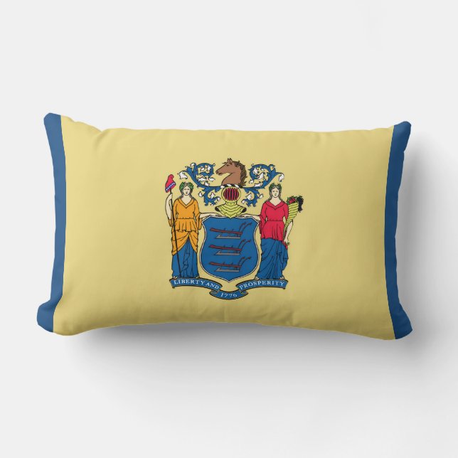Almofada Lombar Impressão Patriótico do Estado de Nova Jersey (Frente)