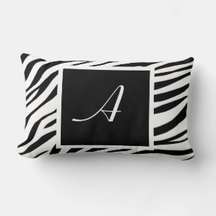 Almofada Lombar Impressão Zebra Travesseiro lombar preto e branco