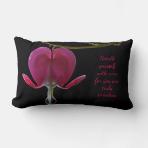 Almofada Lombar Incentivo Floral Rosa e Negro