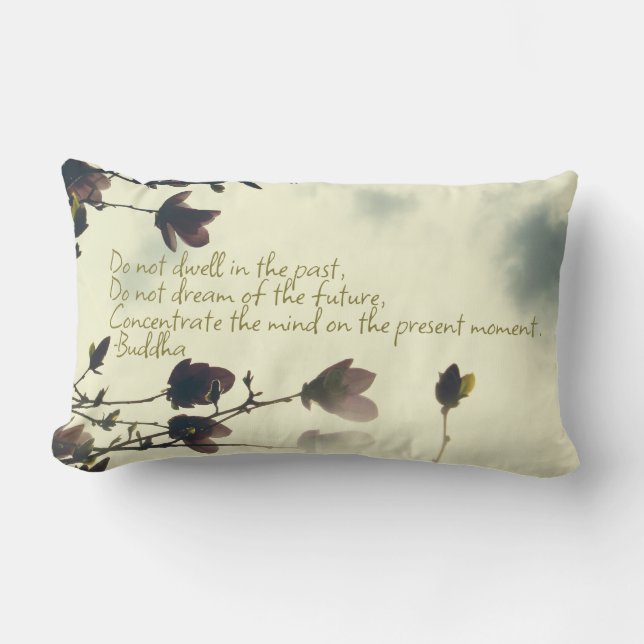 Almofada Lombar Inspiração de ansiedade do Buda (Frente)