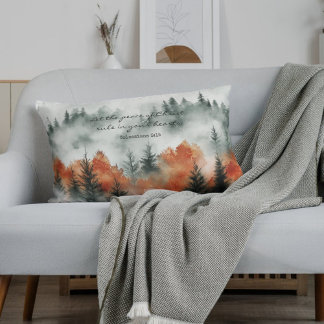 Almofada Lombar Inspirational Bible Verse Colossians 3:15 Nature 