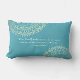 Almofada Lombar Instrutor de Meditação Yoga Blue Dourado Cote Mand