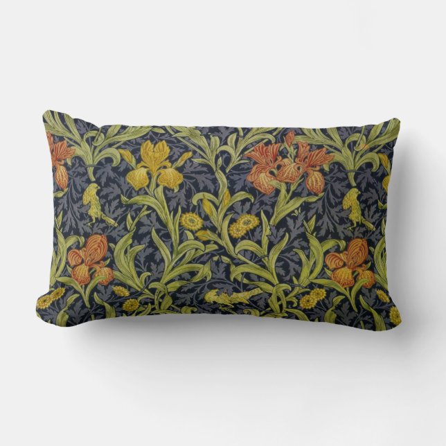 Almofada Lombar Iris Pattern (por William Morris) (Frente)
