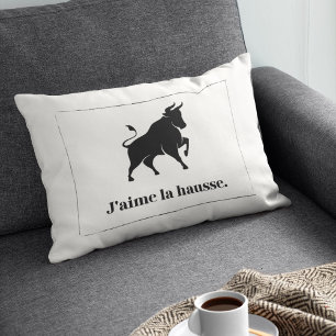 Almofada Lombar J'aime la Hausse. A Bull mercado de ações