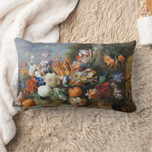Almofada Lombar Jakob Bogdani Tulips Peonies e outras Flores