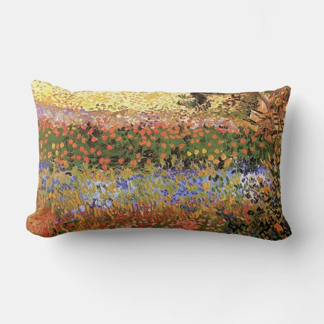 Almofada Lombar Jardim de Flores,Vincent van Gogh. (Frente)