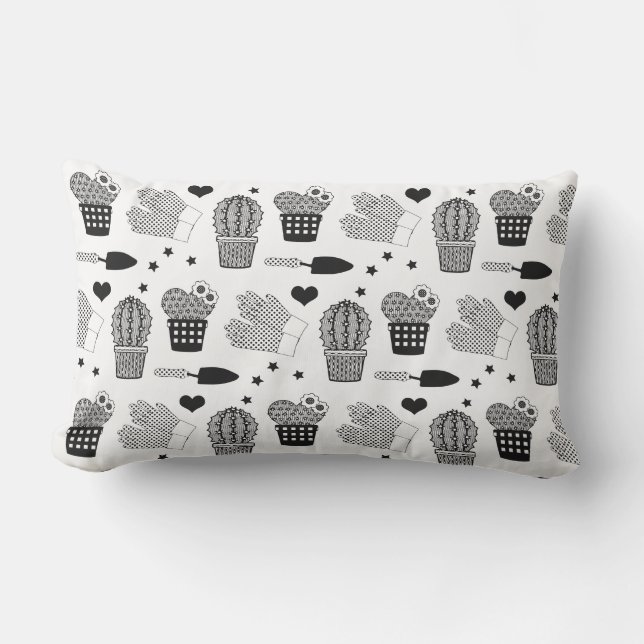 Almofada Lombar Jardim Elegante de Jardinagem de Cactus (Frente)