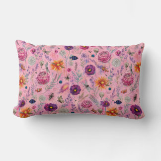 Almofada Lombar Jardim Florido Caprichoso
