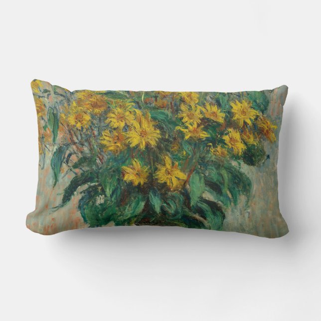 Almofada Lombar Jerusalém - Flores do Artichoke - Claude Monet (Frente)