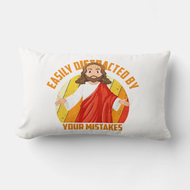 Almofada Lombar Jesus engraçado (Frente)